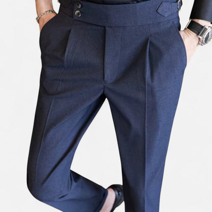 Pantalones Hombre Elegantes Estilo Inglés Ajuste Fino