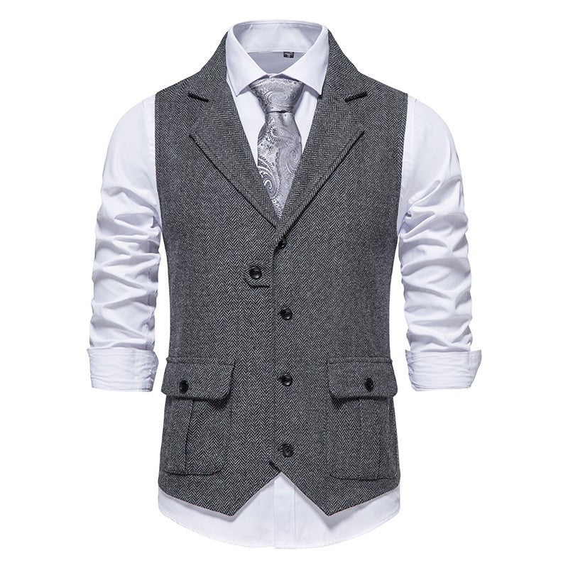 Chaleco Hombre Formal Botones Diseño Clásico