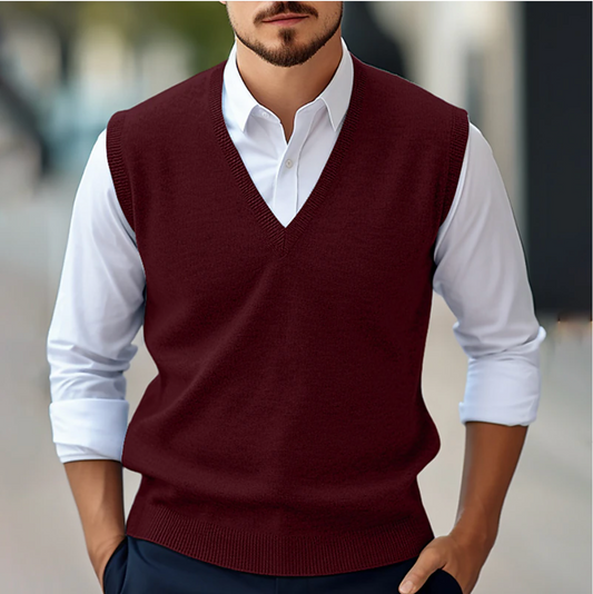 Suéter sin mangas hombre ligero cómodo casual primavera - Mavetta