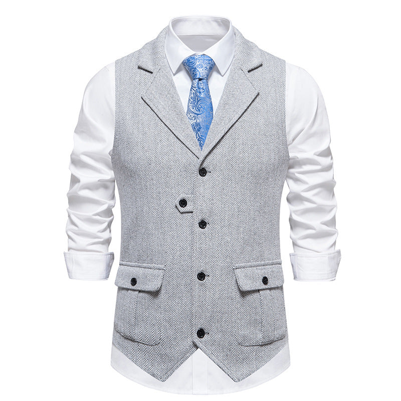 Chaleco Hombre Formal Botones Diseño Clásico