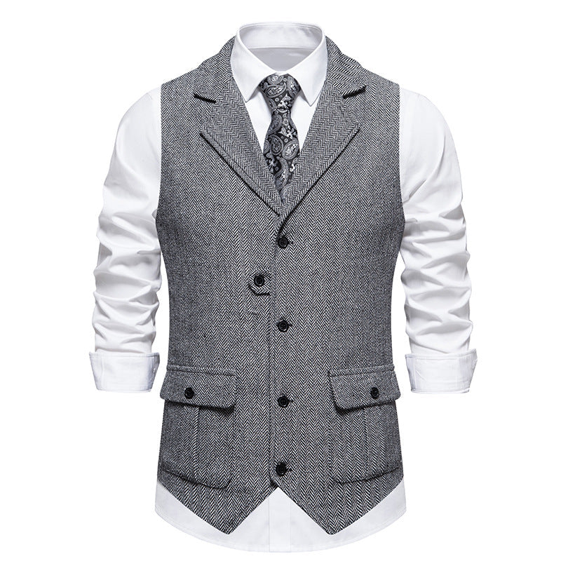 Chaleco Hombre Formal Botones Diseño Clásico