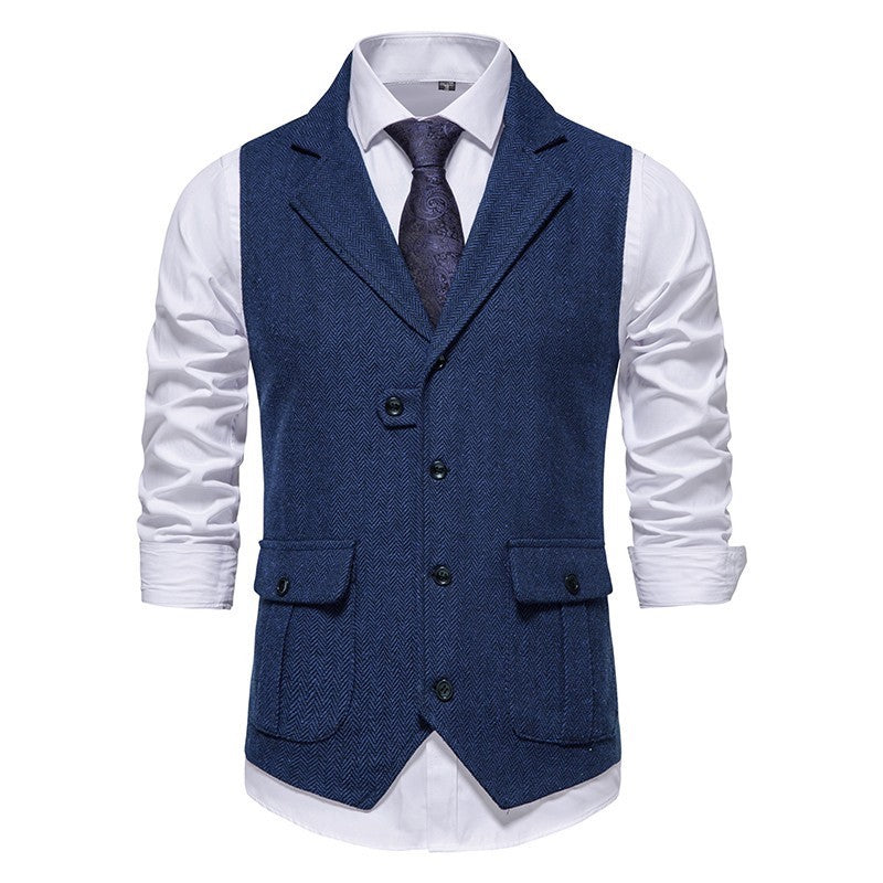 Chaleco Hombre Formal Botones Diseño Clásico