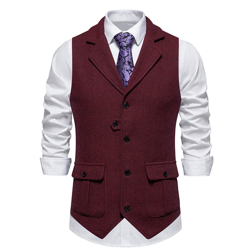 Chaleco Hombre Formal Botones Diseño Clásico