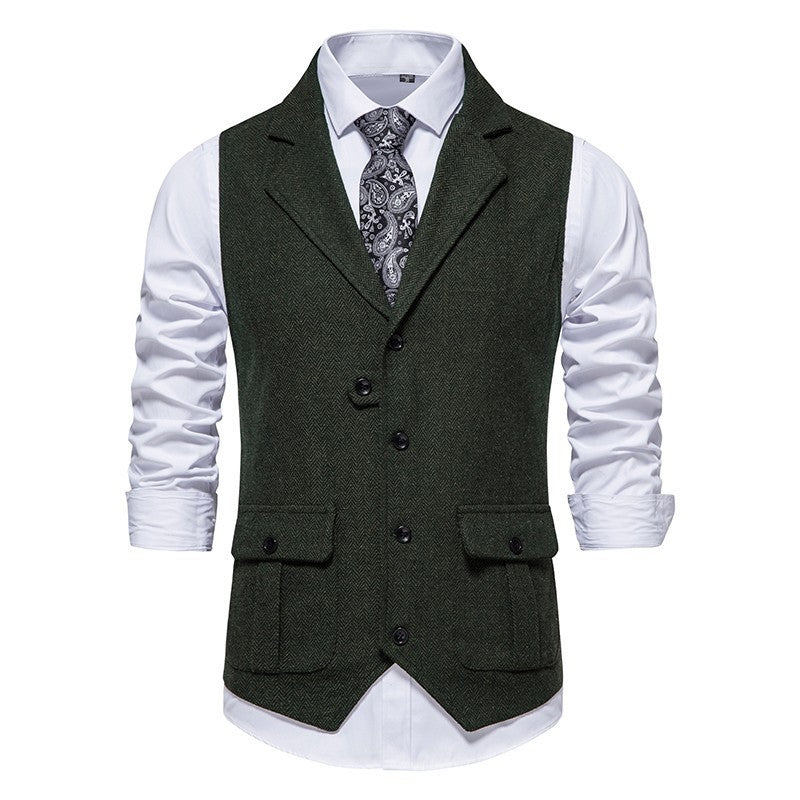 Chaleco Hombre Formal Botones Diseño Clásico