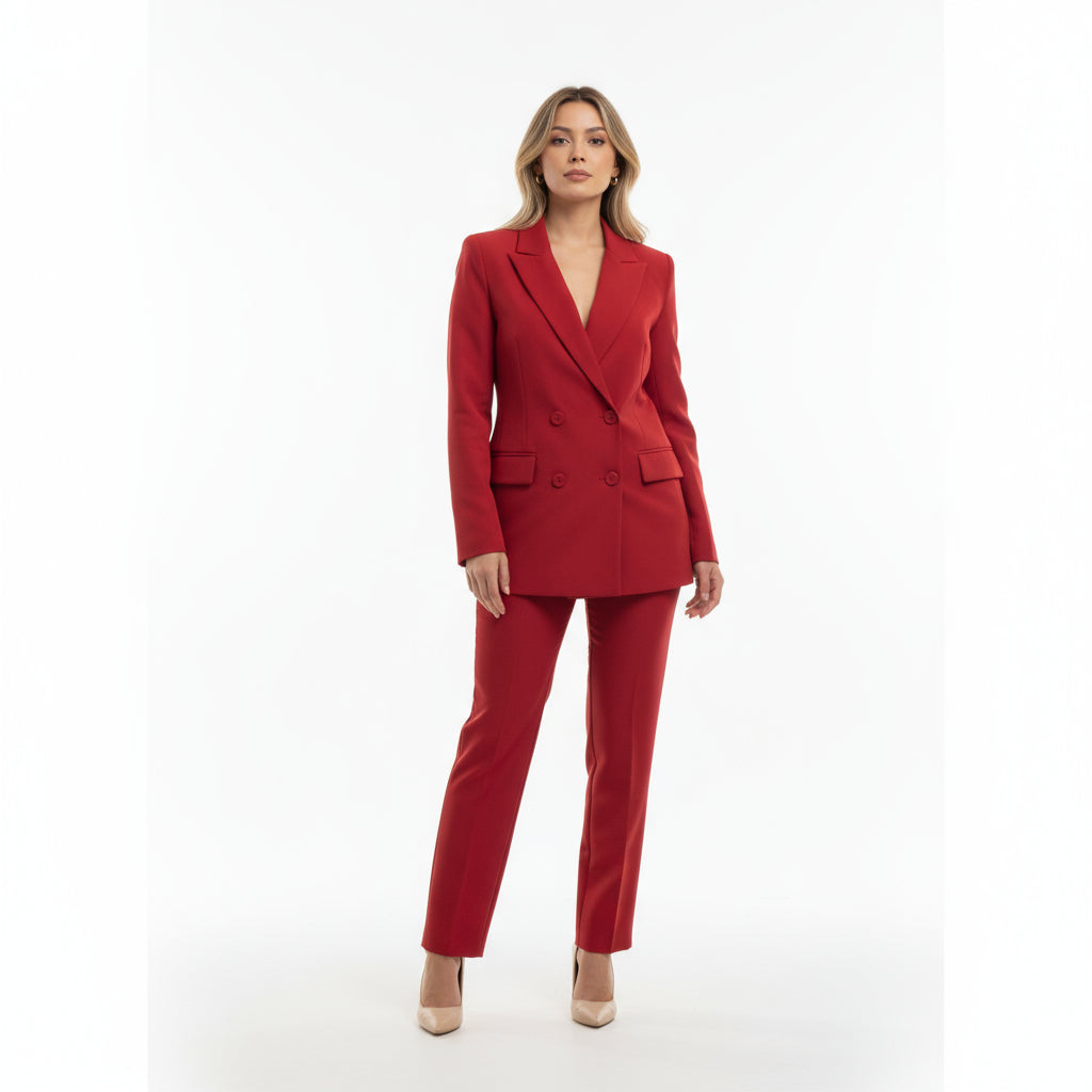 Conjunto Mujer Blazer y Pantalón Corte Recto