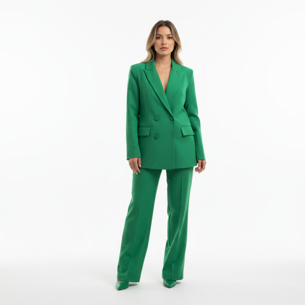 Conjunto Mujer Blazer y Pantalón Corte Recto
