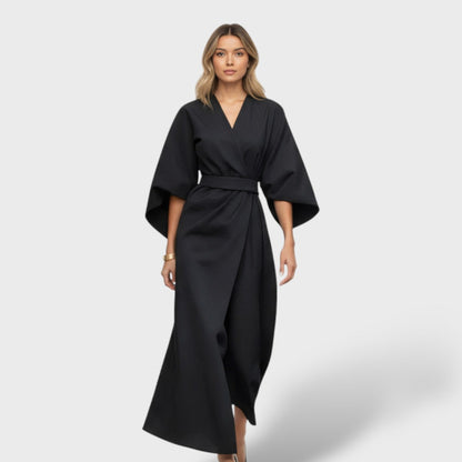 Vestido mujer elegante mangas farol
