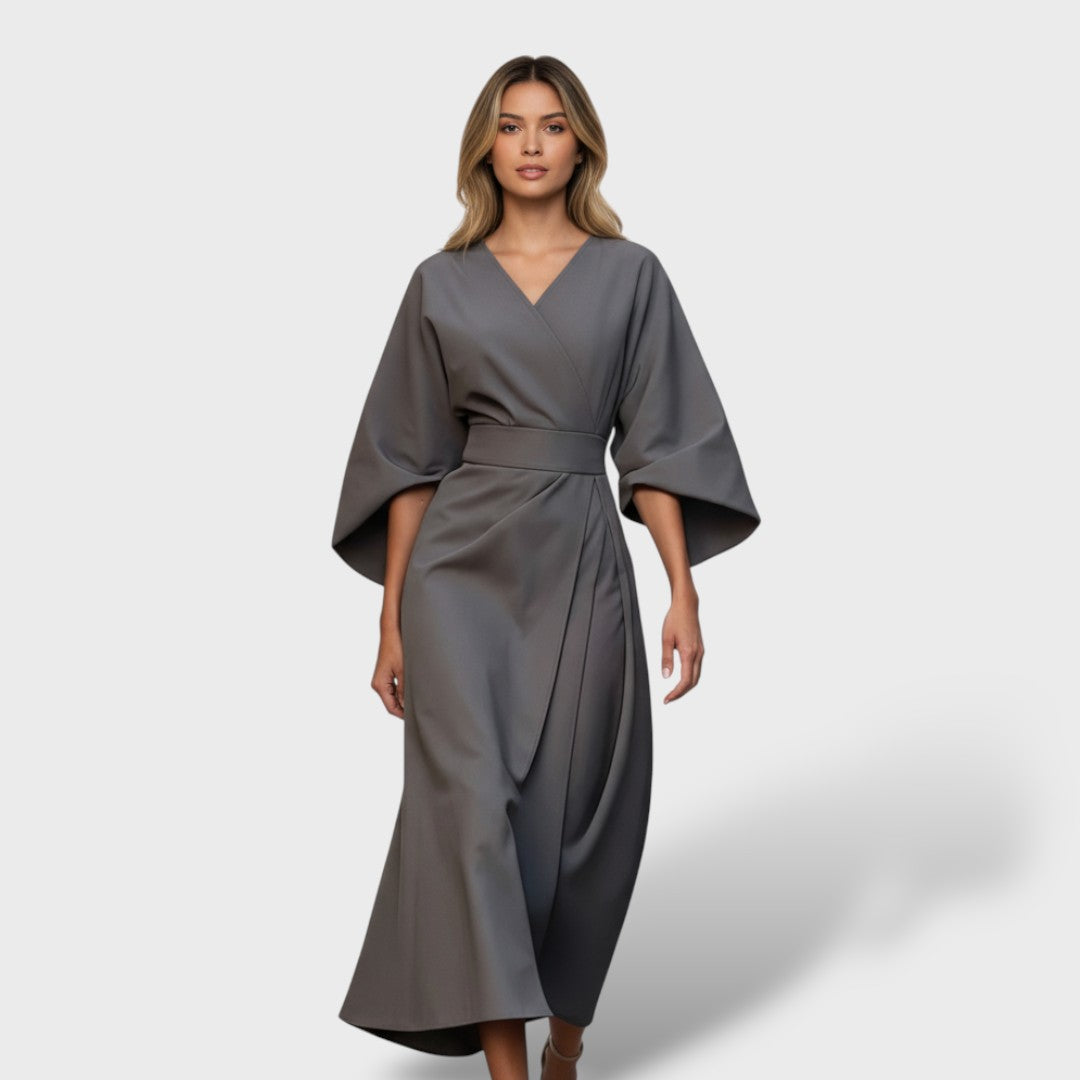 Vestido mujer elegante mangas farol