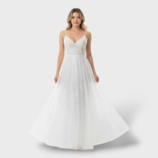 Vestido Largo Mujer de Lentejuelas Ajuste Elegante - Mavetta