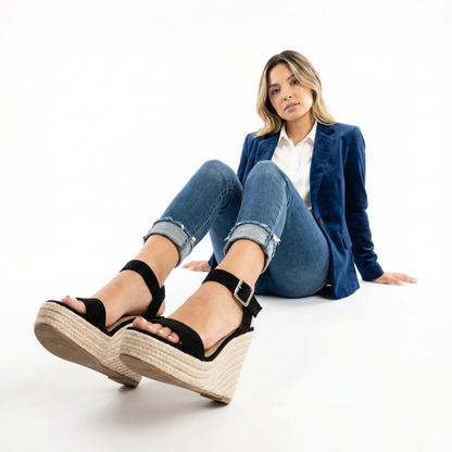 Sandalias Mujer Tacón Comodas Ajuste Elegante
