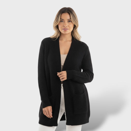 Cárdigan largo mujer tejido cálido invierno - Mavetta