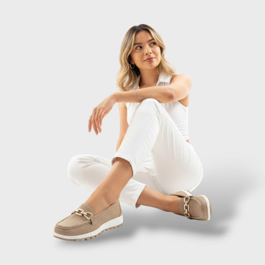 Mocasines Mujer Suela Plana Hebilla Decorativa - Mavetta