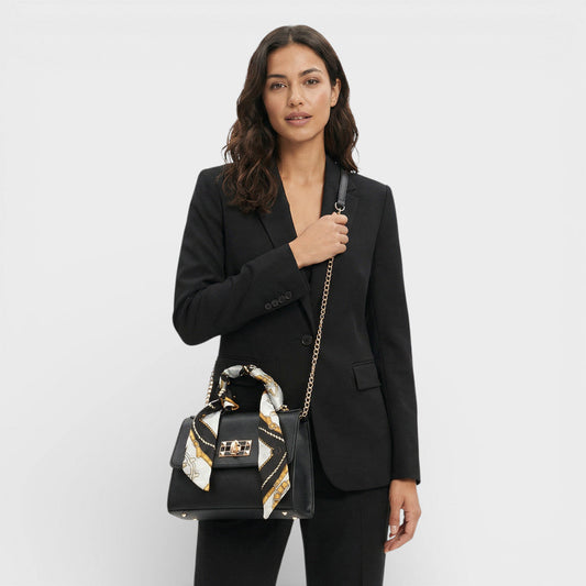 Bolso Bandolera Mujer con Cadena y Pañuelo Decorativo - Mavetta