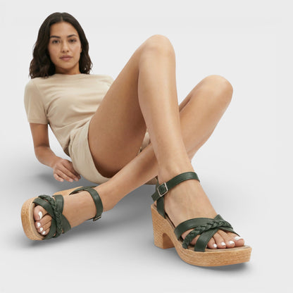 Sandalias Mujer Tacón Alto Trenzado Elegante