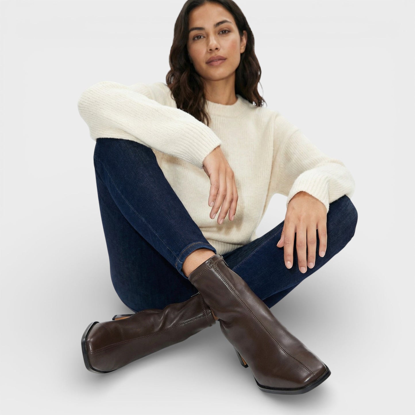Botines Vintage Punta Cuadrada Mujer