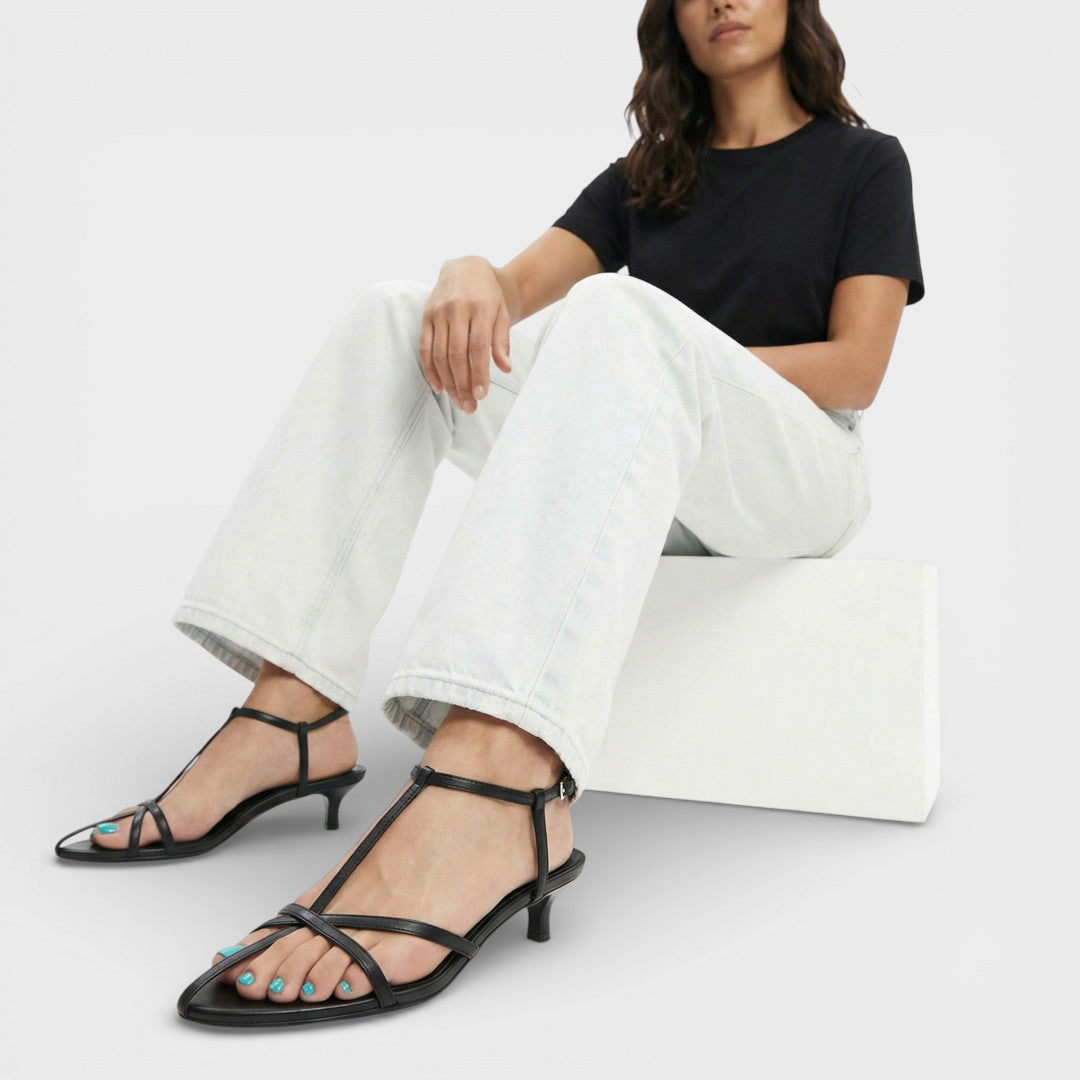Sandalias Mujer Estilo Gladiador Tacón Bajo