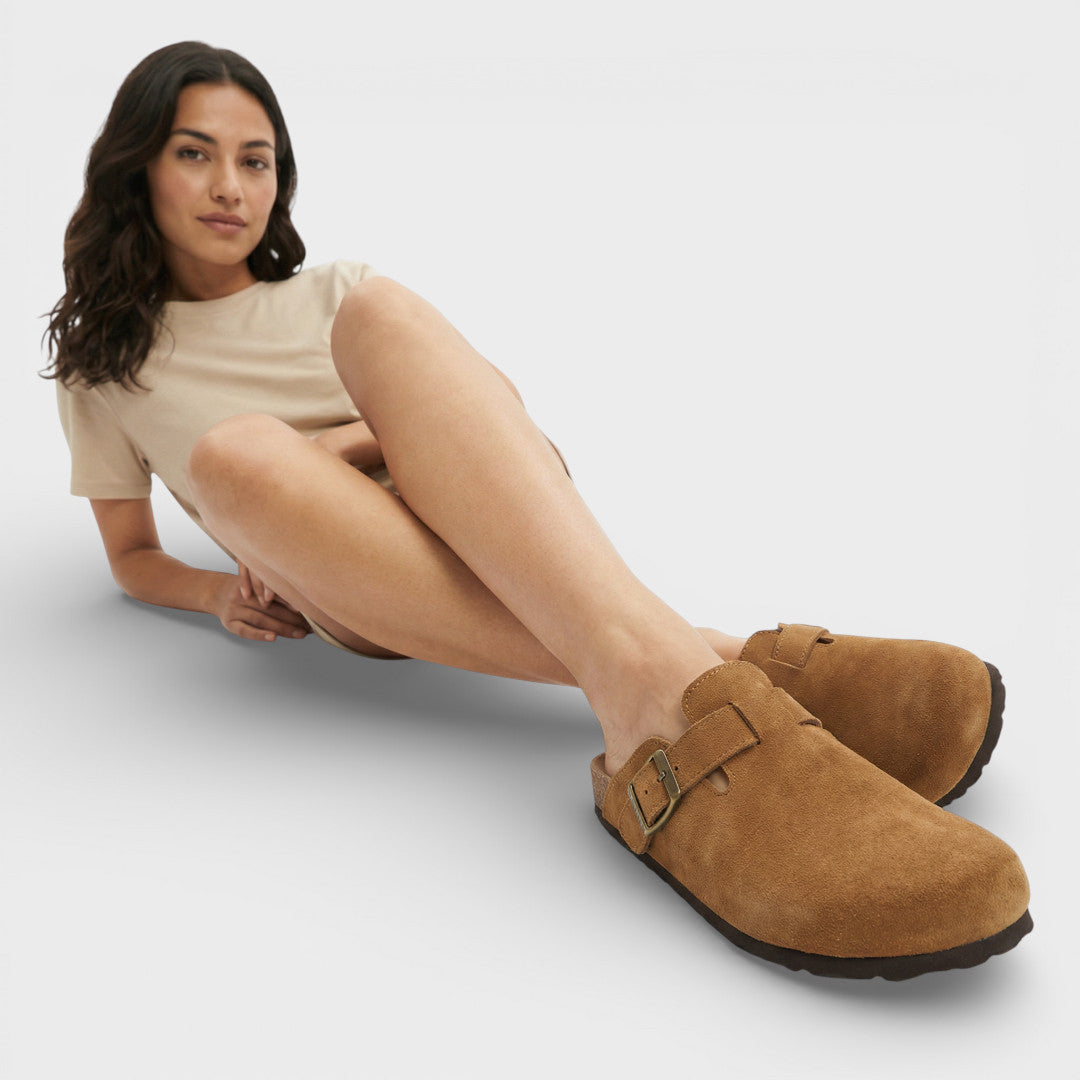 Zuecos Mujer Suela de Corcho Hebilla Ajustable