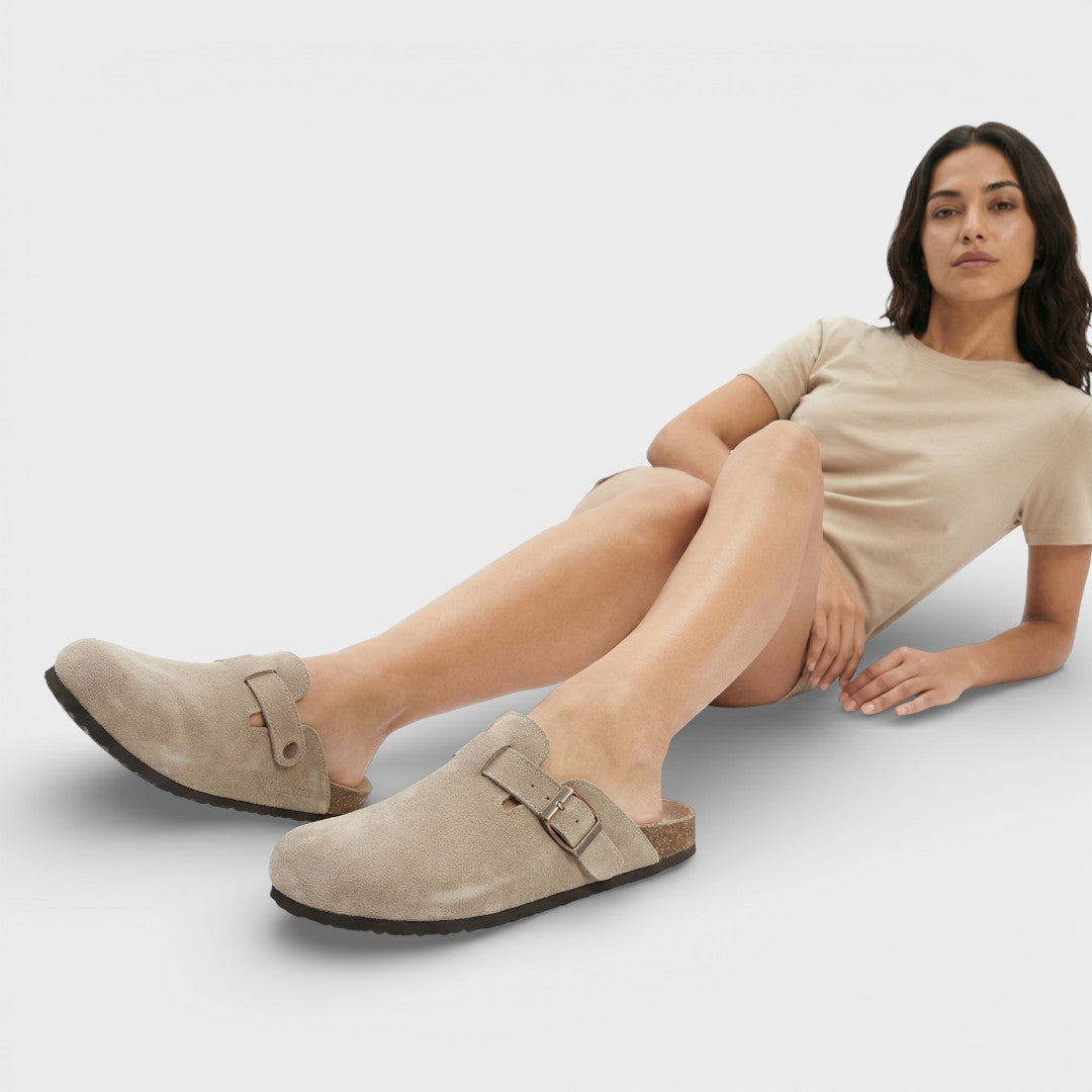 Zuecos Mujer Suela de Corcho Hebilla Ajustable