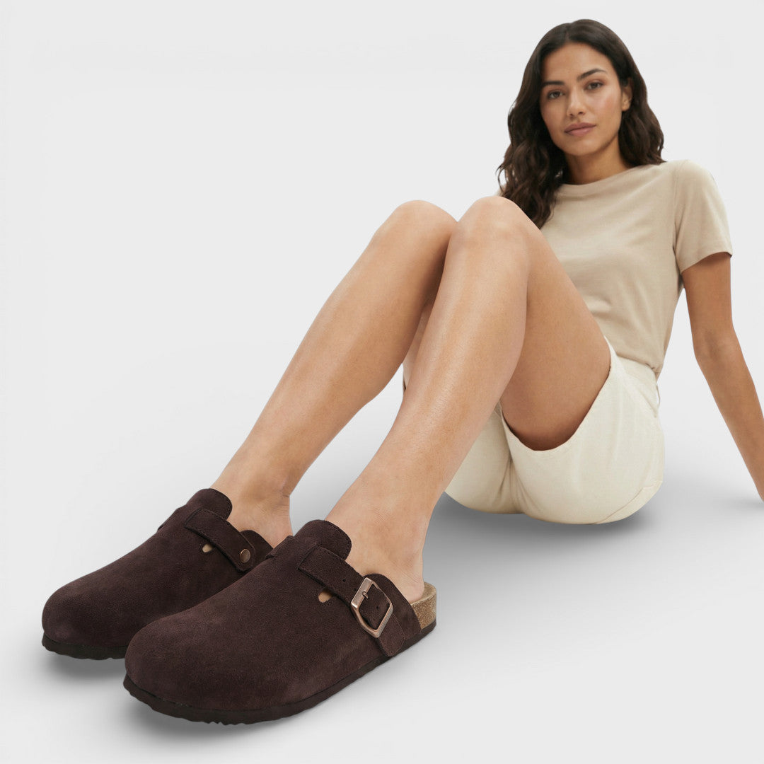 Zuecos Mujer Suela de Corcho Hebilla Ajustable