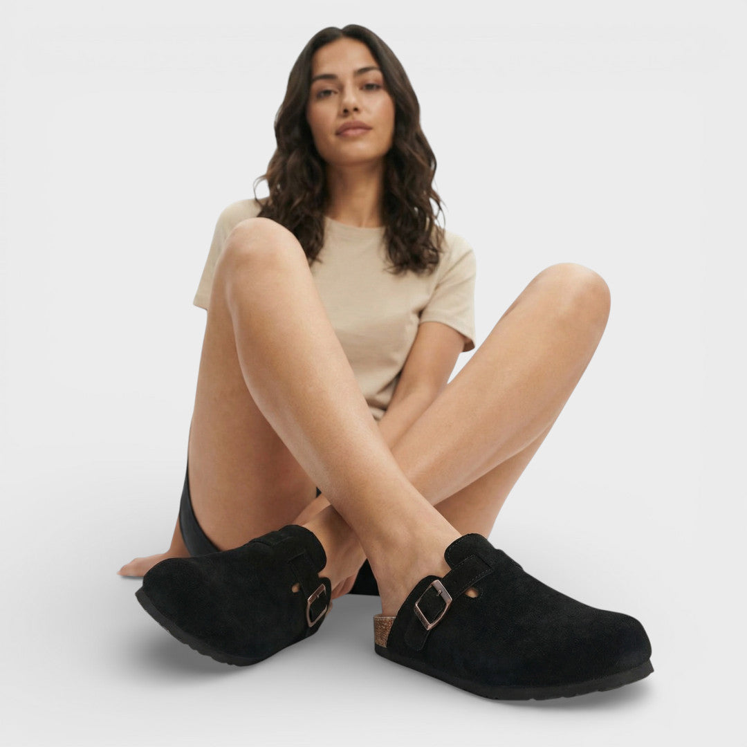 Zuecos Mujer Suela de Corcho Hebilla Ajustable