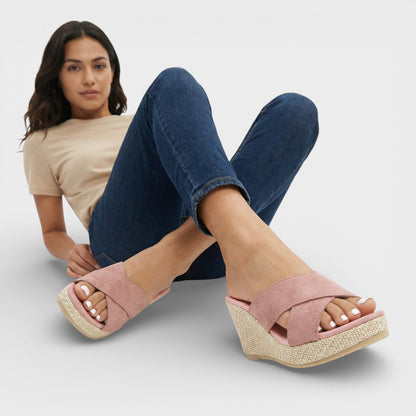 Sandalias Mujer Cuña Plataforma Tiras Cruzadas