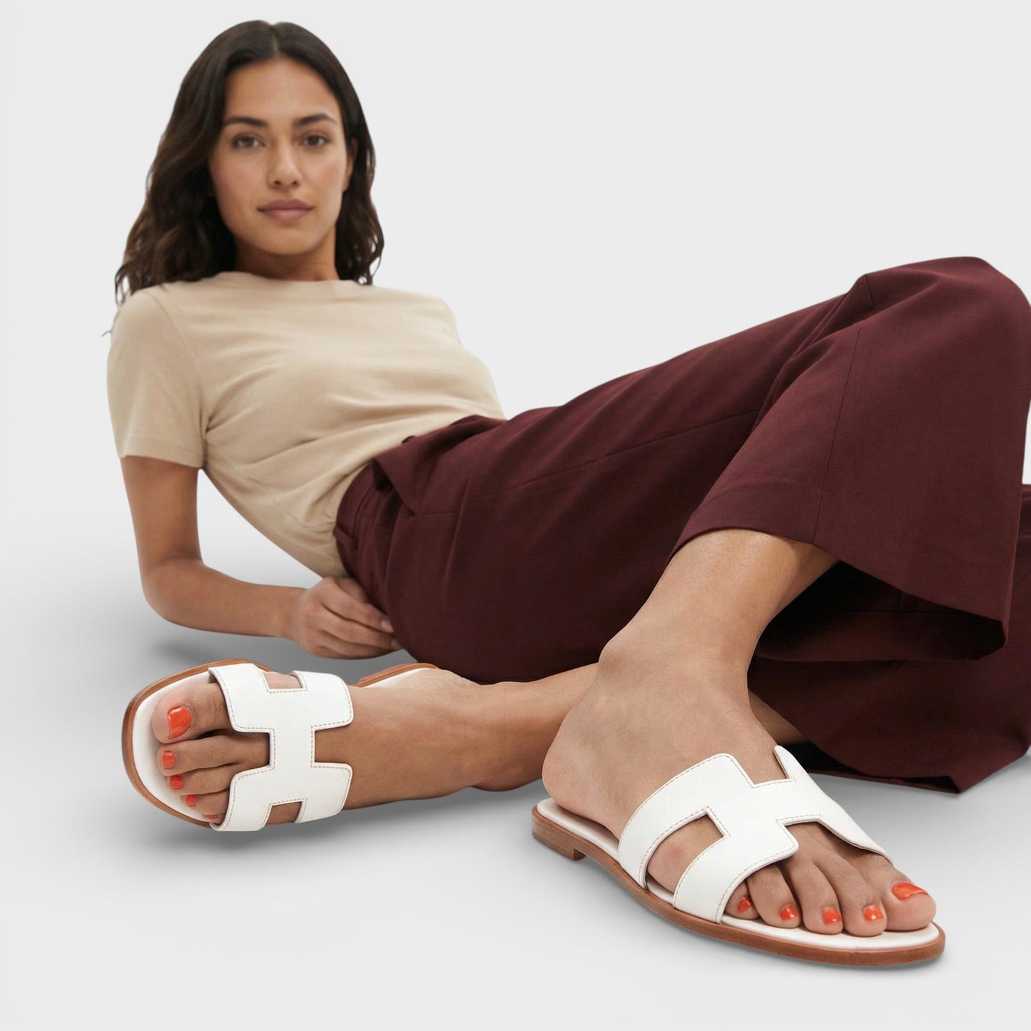 Sandalias Planas Mujer Diseño Estilo H