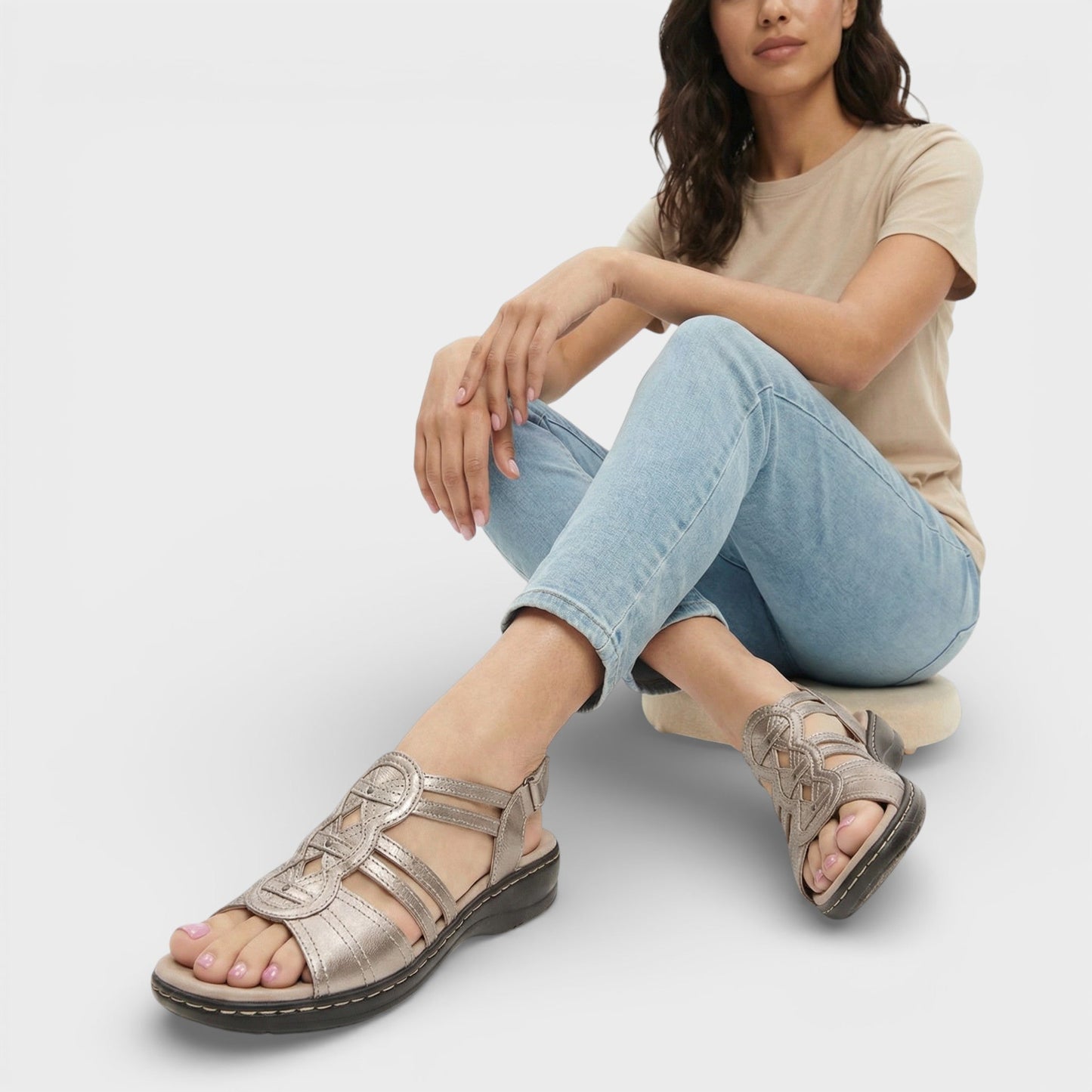 Sandalias Planas Mujer Comodas Ajuste Ergonómico
