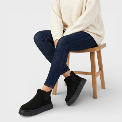 Botines Plataforma Cálidos de Invierno Mujer