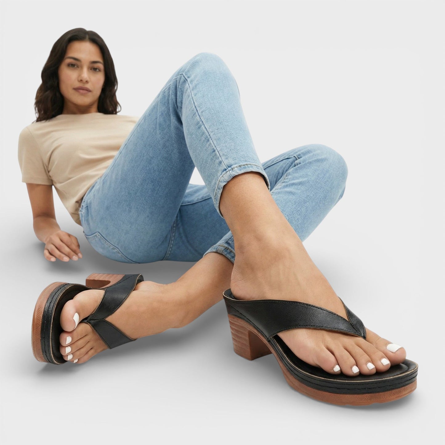 Sandalias Mujer Ortopédicas Tacón Bajo Comodas