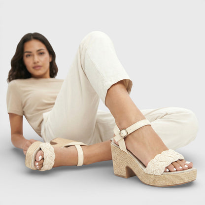Sandalias Cuña Mujer Estilo Boho