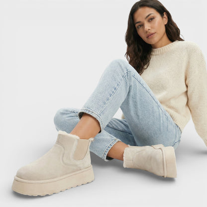 Botines Plataforma Cálidos de Invierno Mujer