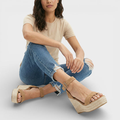 Sandalias Cuña Mujer Diseño Fiesta