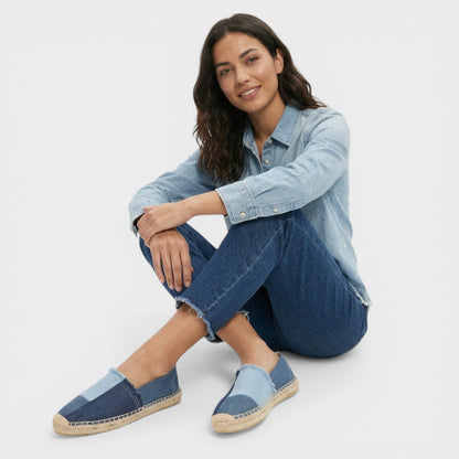 Alpargatas Mujer Denim Slip On Ajuste Cómodo