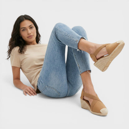 Alpargatas Mujer Cuña Tiras Cruzadas