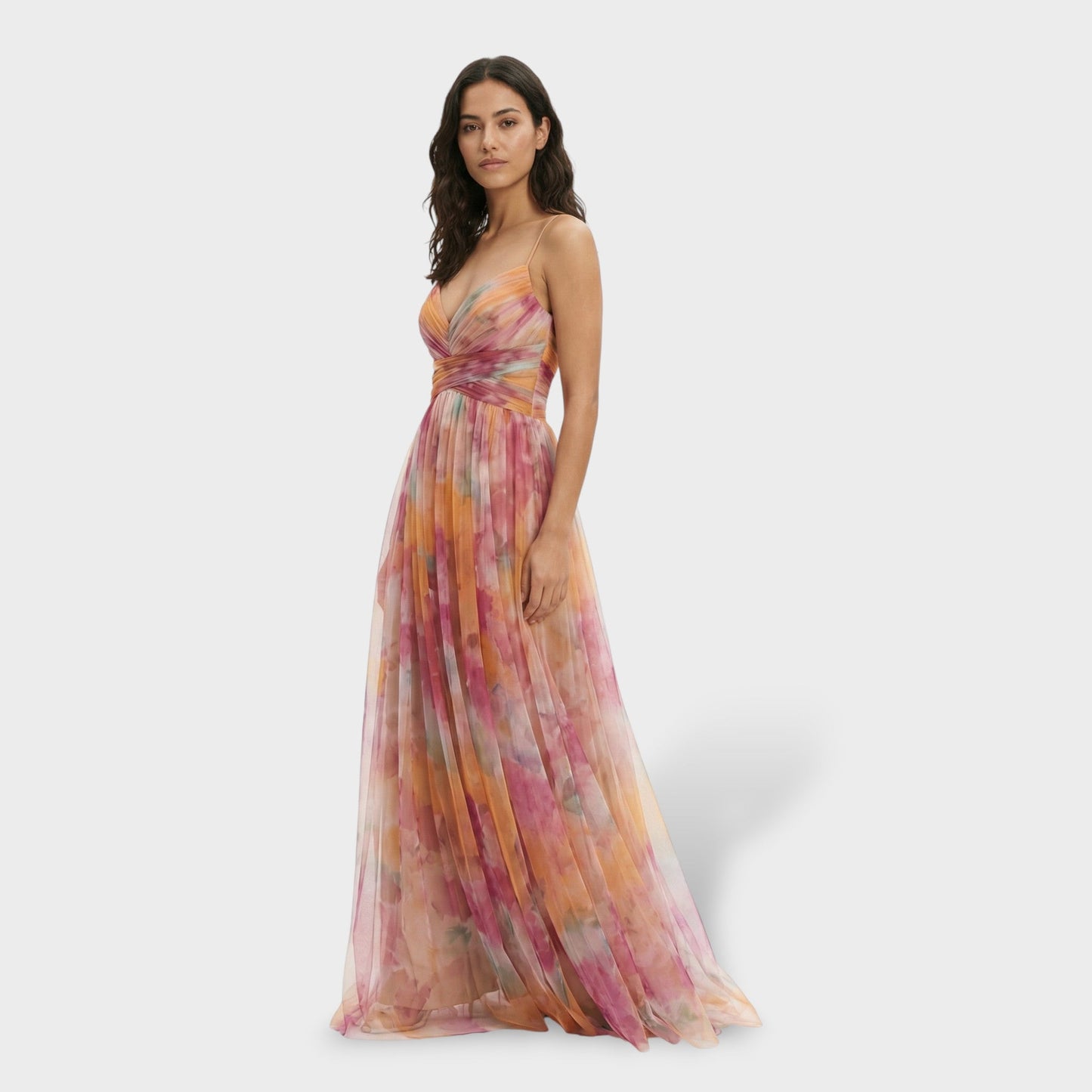 Vestido Largo Floral Fiesta Tirantes