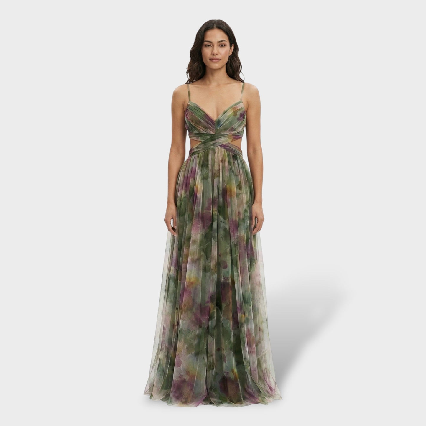 Vestido Largo Floral Fiesta Tirantes
