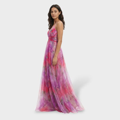 Vestido Largo Floral Fiesta Tirantes