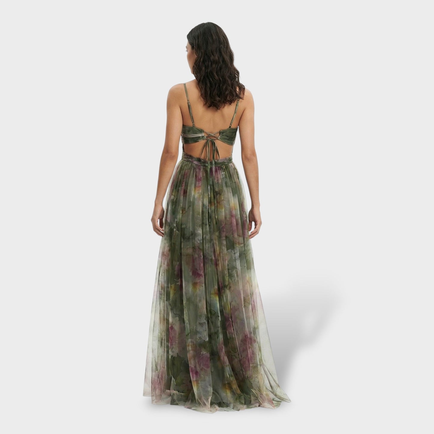 Vestido Largo Floral Fiesta Tirantes
