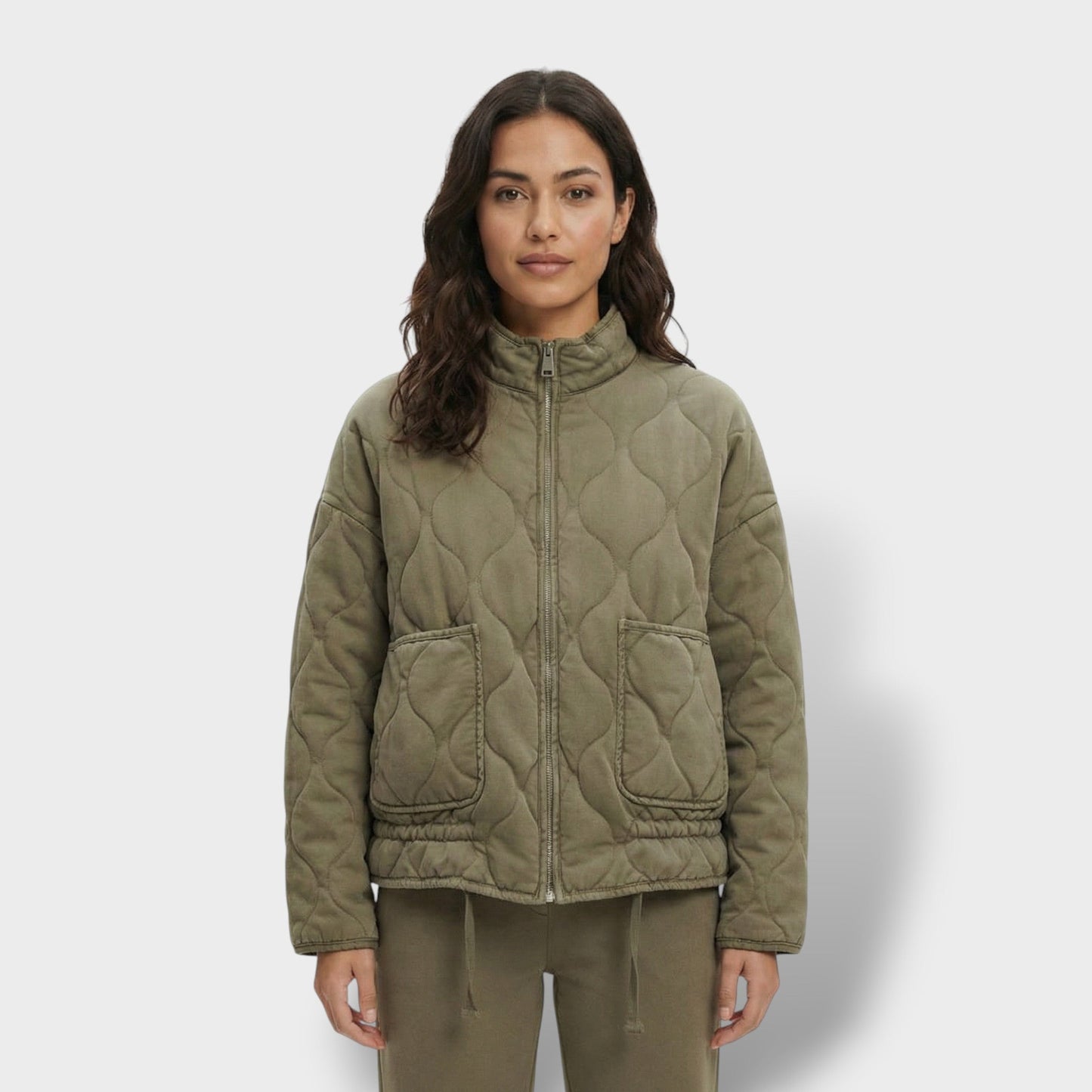 Chaqueta Acolchada Mujer Cuello Alto