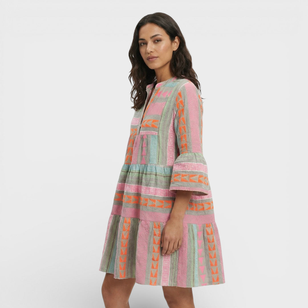 Vestido Mujer Estampado Fluido Estilo Boho
