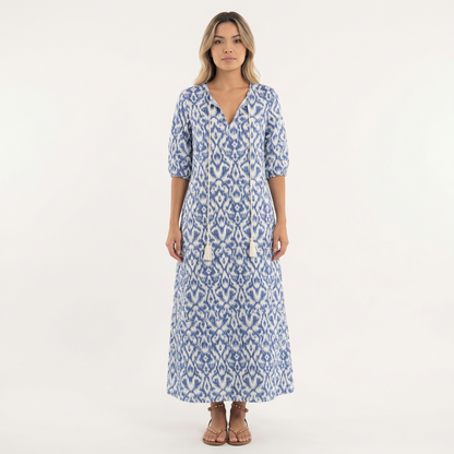 Vestido Largo Mujer Estampado Floral Boho