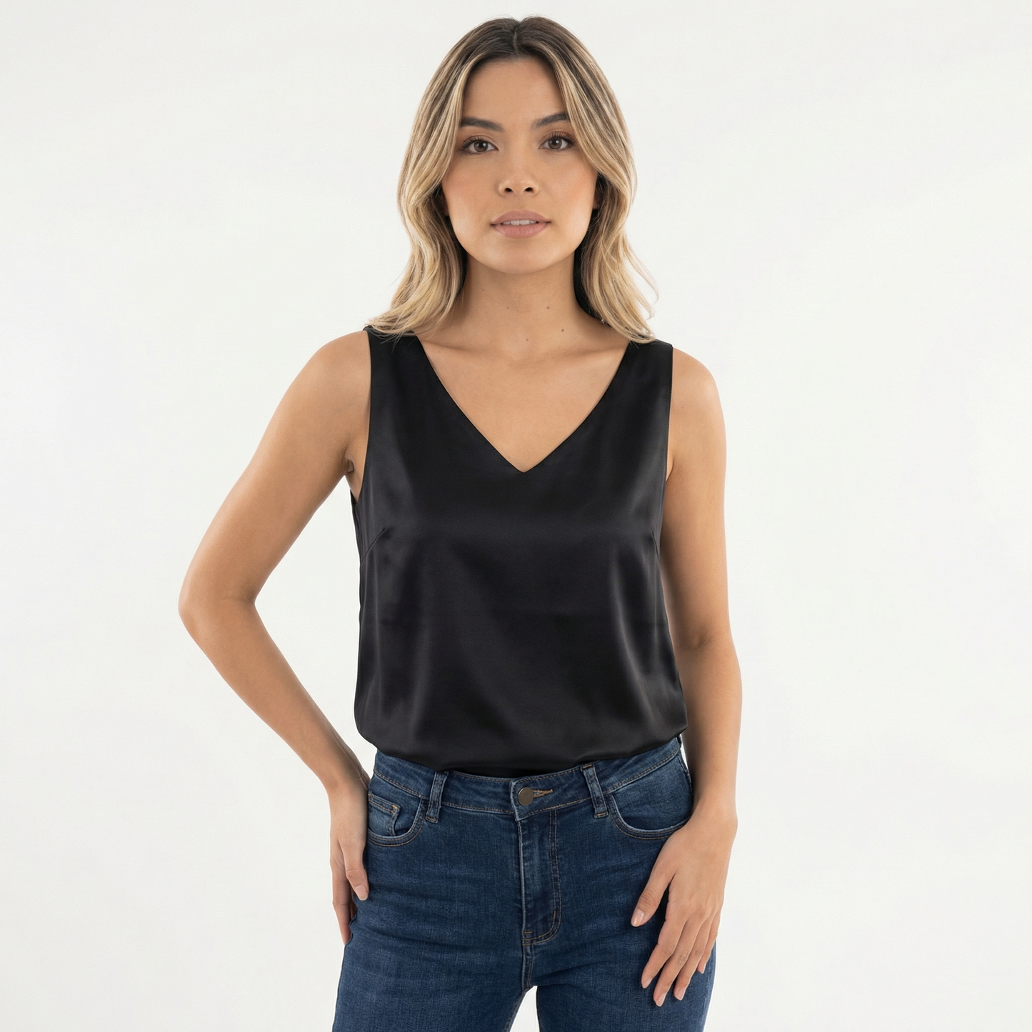 Blusa Mujer Cuello en V Ajuste Clásico - Mavetta