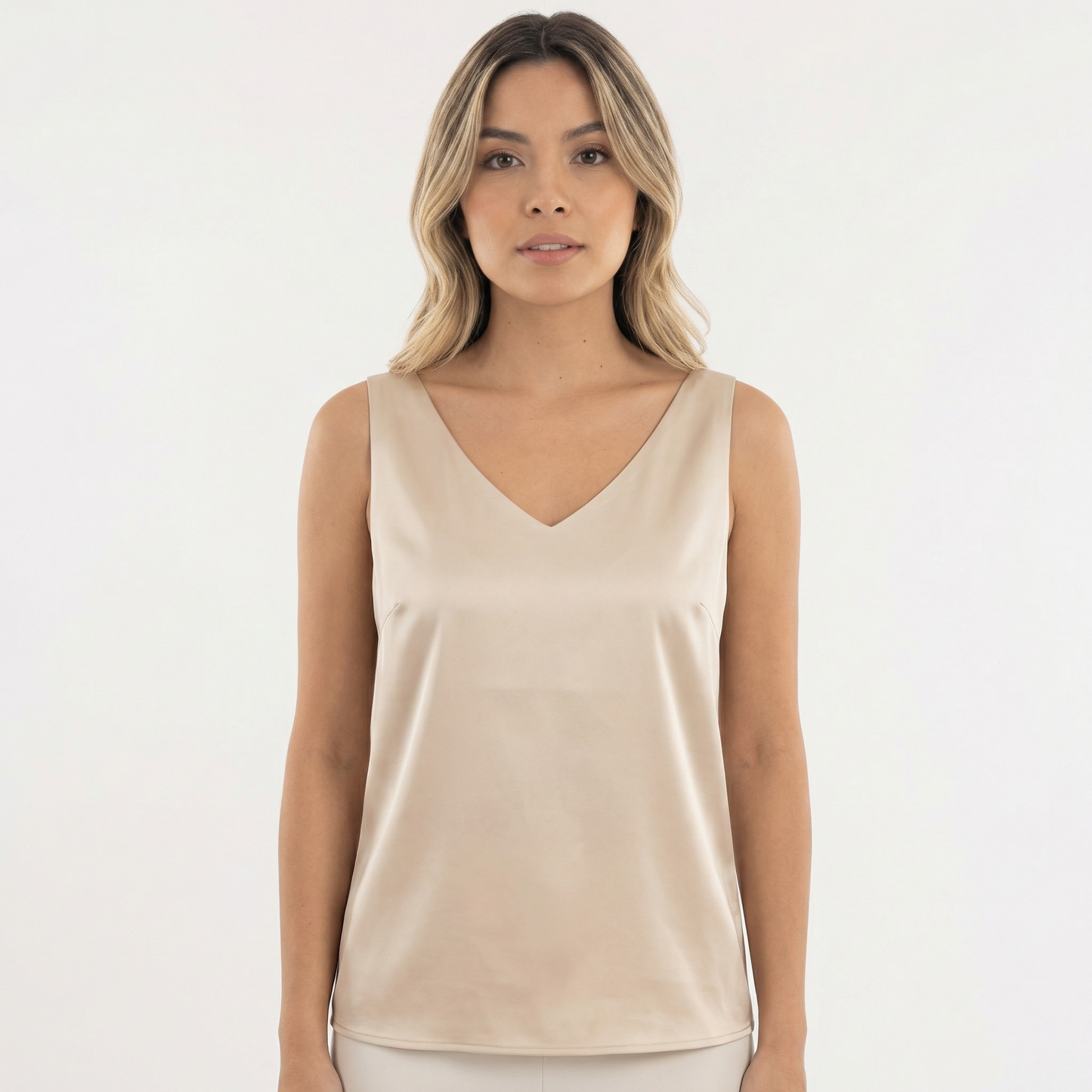 Blusa Mujer Cuello en V Ajuste Clásico