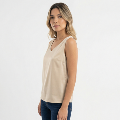 Blusa Mujer Cuello en V Ajuste Clásico