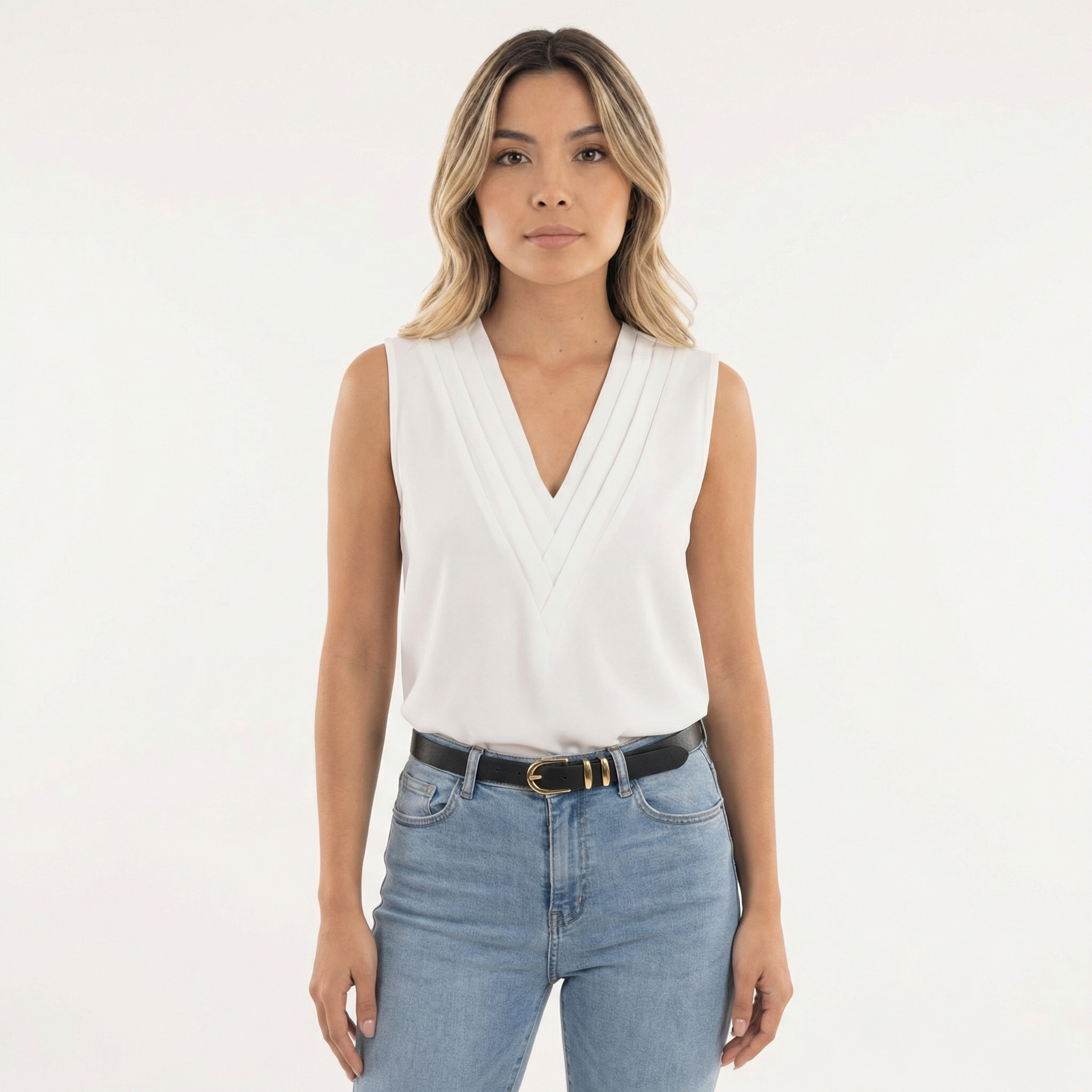 Blusa Mujer Sin Mangas Ajuste Elegante - Mavetta