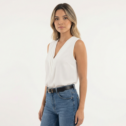 Blusa Mujer Sin Mangas Ajuste Elegante