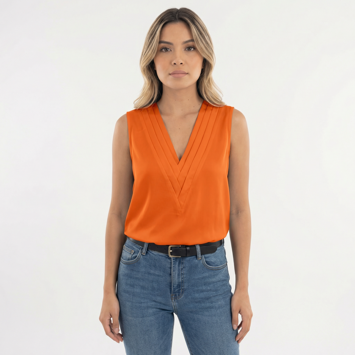 Blusa Mujer Sin Mangas Ajuste Elegante