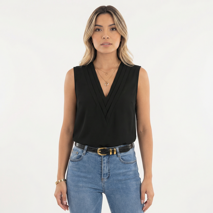 Blusa Mujer Sin Mangas Ajuste Elegante