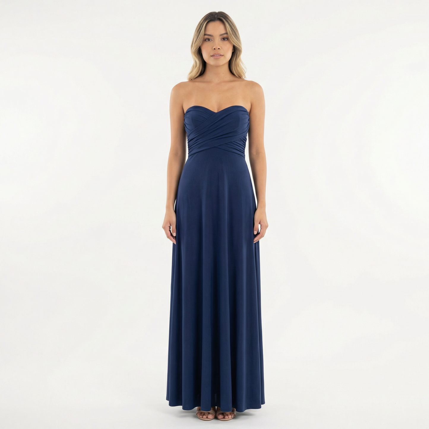 Vestido Largo Mujer Escote Profundo Ajuste Elegante