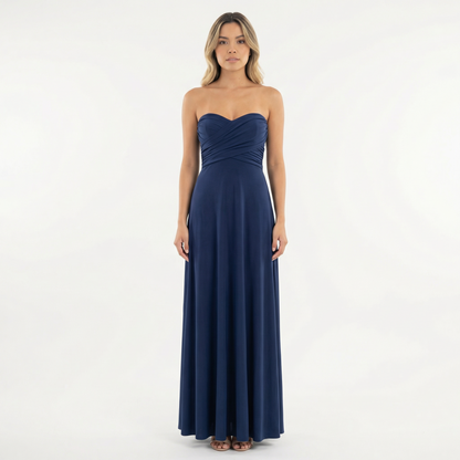 Vestido Largo Mujer Escote Profundo Ajuste Elegante